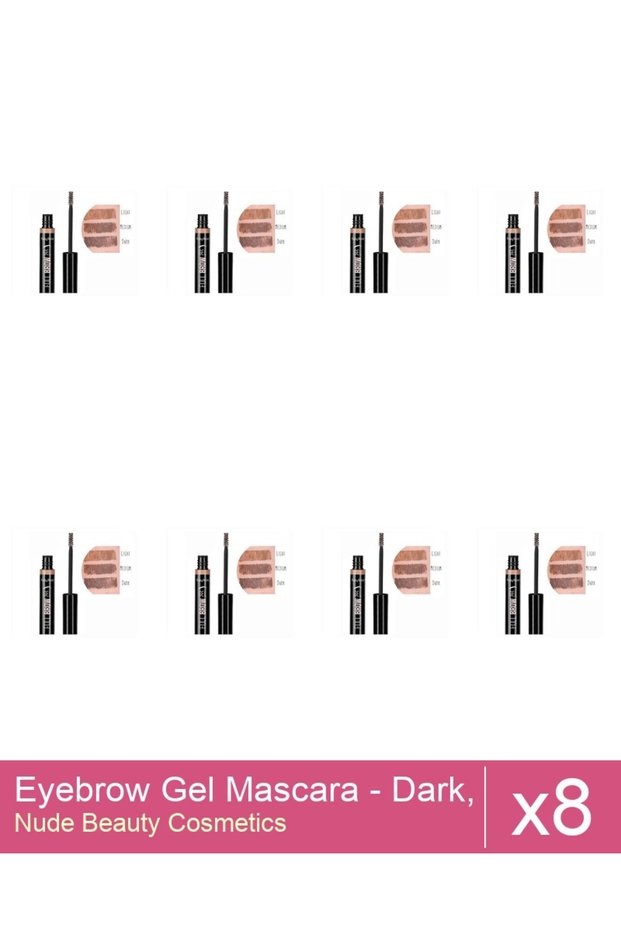 Set 8x Eyebrow Gel Mascara - Dark, Ruby Rose