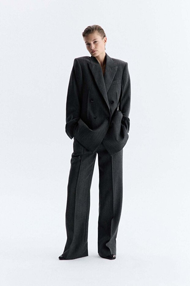 Double-breasted wool blazer - 2