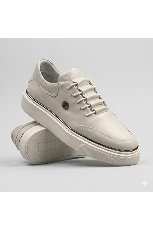 1601275 Men's Leather Shoes Light Gray