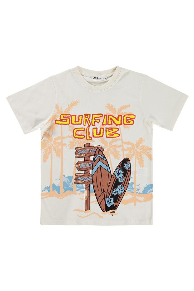 Surfing Club 10-13 Years Old T-Shirt - Off-White