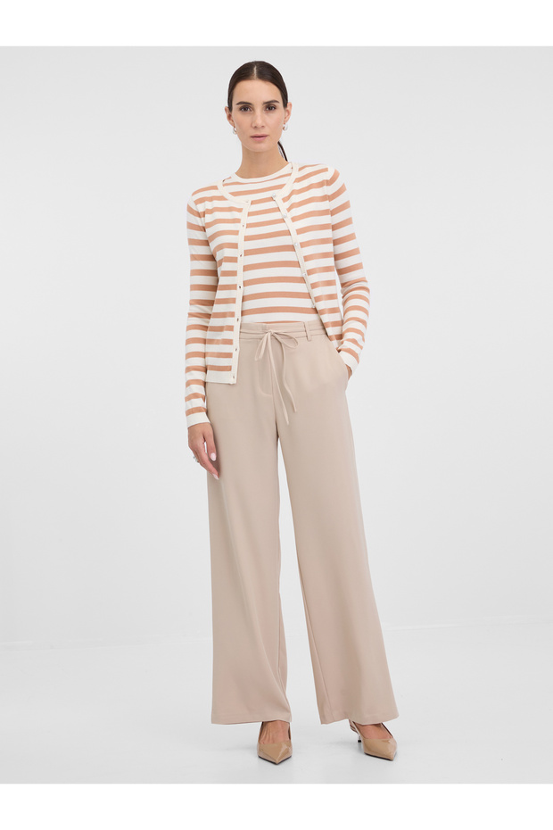 Pantaloni de damă crem