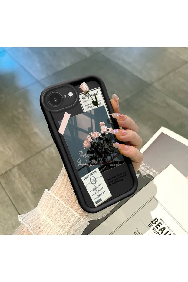 iPhone 16E Compatible Art Style Rose Bouquet Case, Silicone Impact Protection Cover