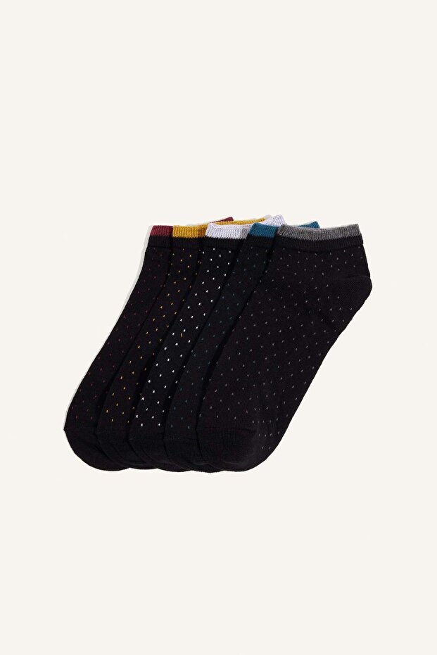 Men's Seamless 5-Piece Cotton Bootie Socks H9306Axns