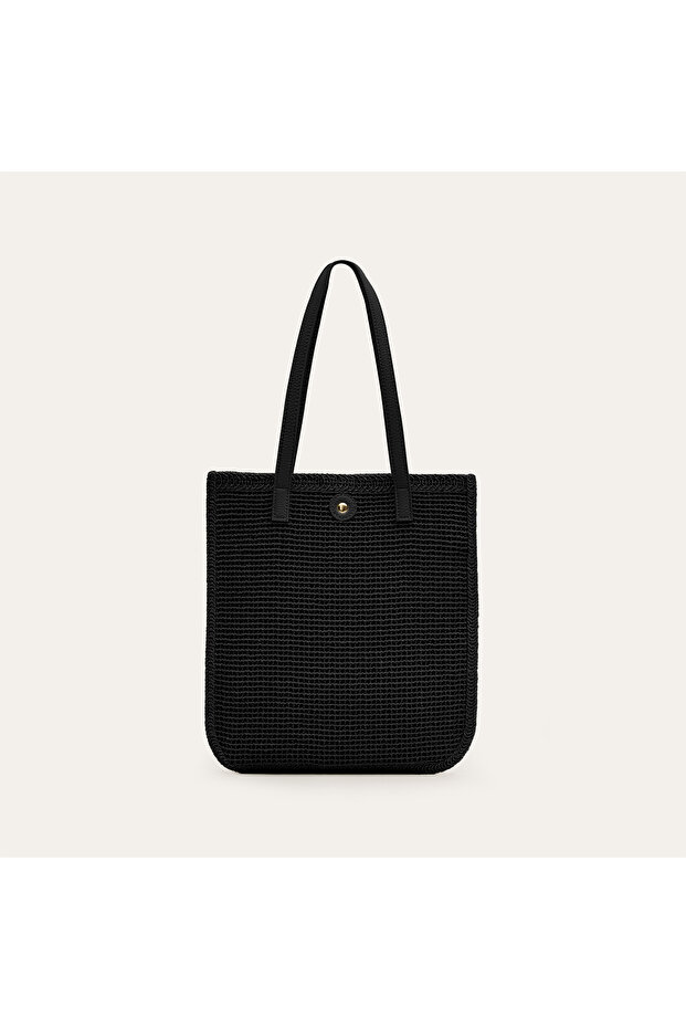 Women's Black Knitted Handbag