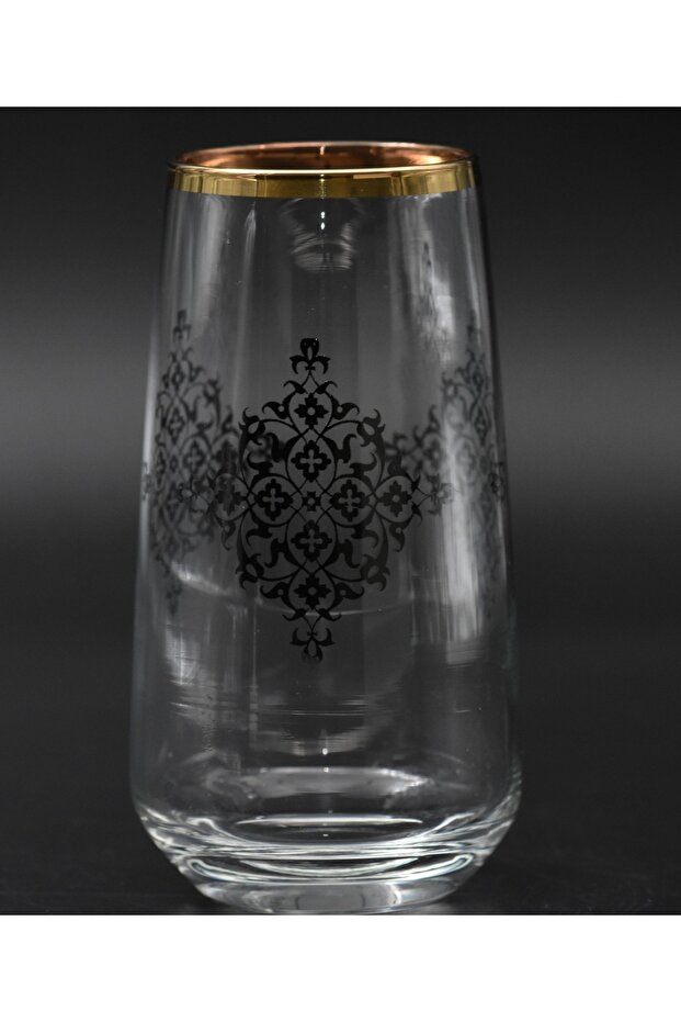 Lal Antique Pattern Gilded Soft Drink Glasses Set of 6