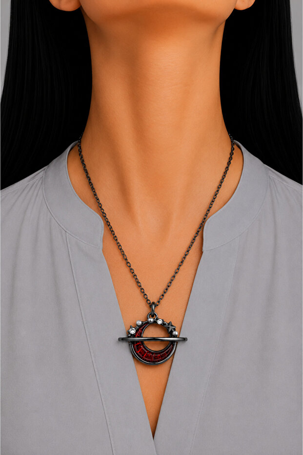 Gothic Necklace Black Chain Gothic Design Women's Necklace Punk Rock Style Accessory