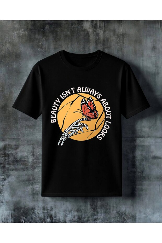 Beauty Isn'T Always Good Printed Oversize T-Shirt