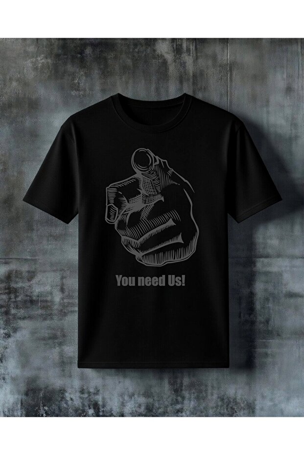 You Need Us El Isareti Printed Oversize T-Shirt