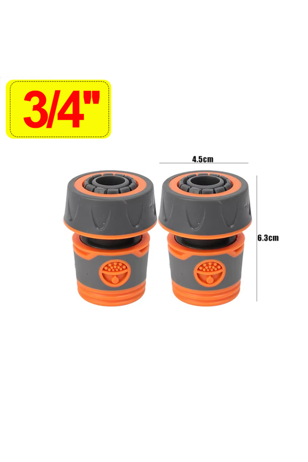قطعتان من موصلات خرطوم الحديقة سداسية النقاط 12-1PCS، موسع صنبور، وصلة سريعة لخرطوم 3/4 بوصة، وصلة إيقاف