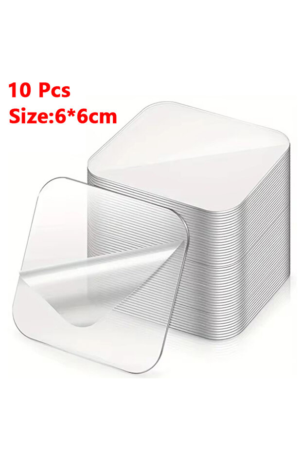 10 Pcs Double Sided Transparent Tape Nano Waterproof Wall Stickers Home Kitchen Bathroom Strong Adhe