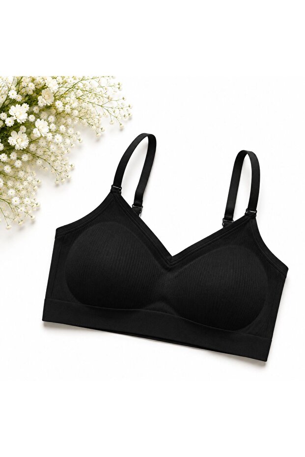 Laser Cut Cross Back Detailed Bra.