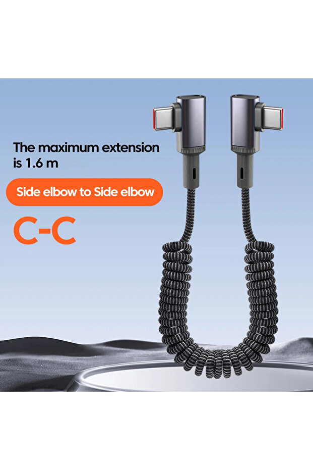 كابل بيانات من النوع C إلى النوع C بقوة 100 واط، كابل USB مرن للشحن السريع الفائق، كابل شحن مزدوج من النوع C للهواتف المحمولة