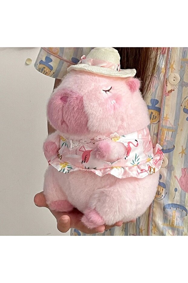 CRIMSON 23cm Capybara Plush Simulation Capibara Anime Fluffty Toy Cute Doll Stuffed Animals Soft Dol
