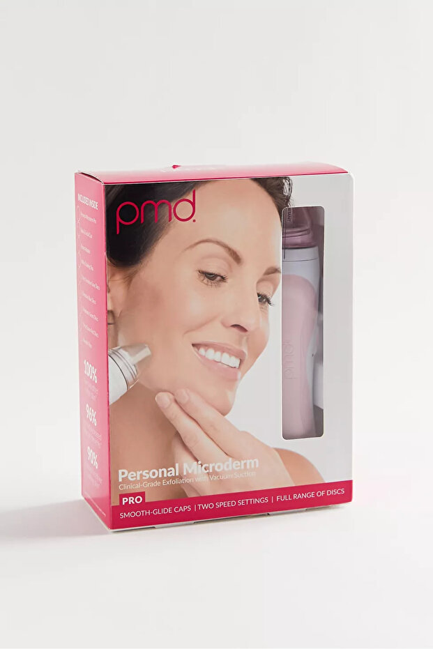 جهاز PMD Microderm Pro الشخصي - جهاز تقشير البشرة المنزلي مع طقم للوجه والجسم - مجموعة من 5 قطع (عبوة واحدة)، لون وردي