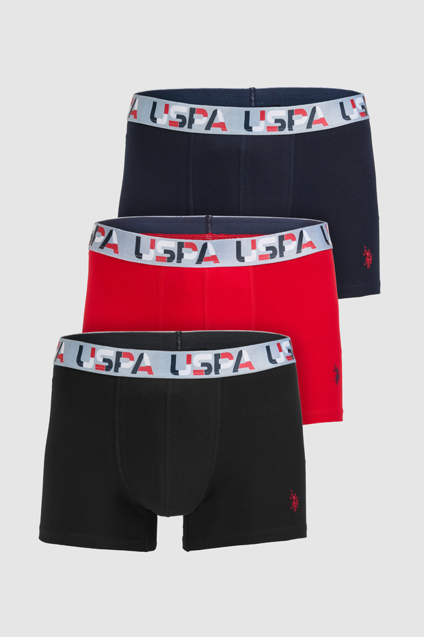 Men's Navy Blue 3-Piece Boxer Set 50326504-Vr033