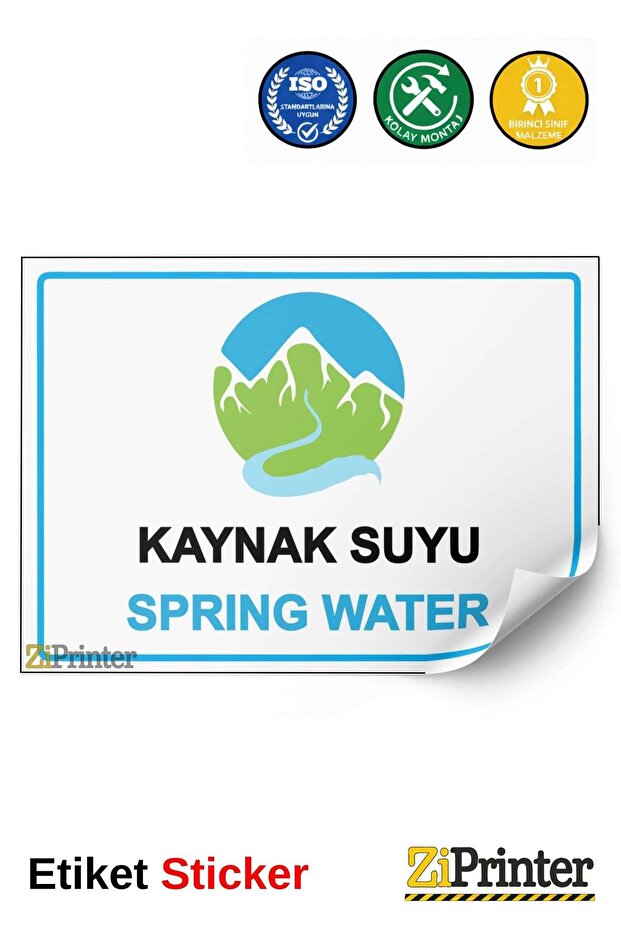 ملصق تحذير من مياه الينابيع SPRING WATER isg مقاس 70x100 سم