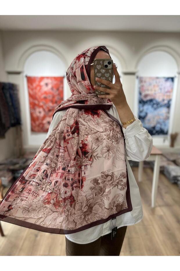 Florenza Pattern Soft Shawl - Borda - 3