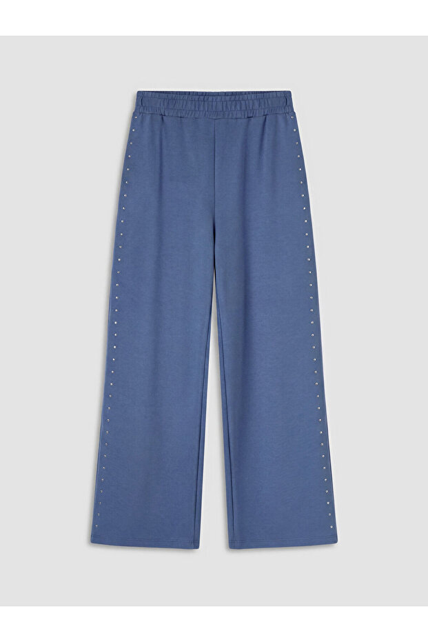Blue Girls' Wide Leg Soft Touch Sweatpants