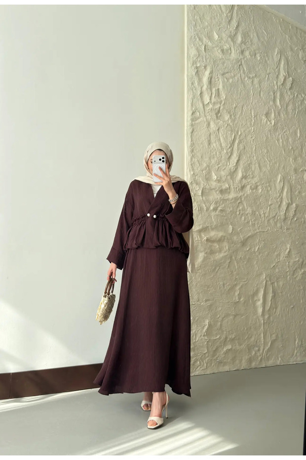 Canes Muslin Cotton Skirt Set