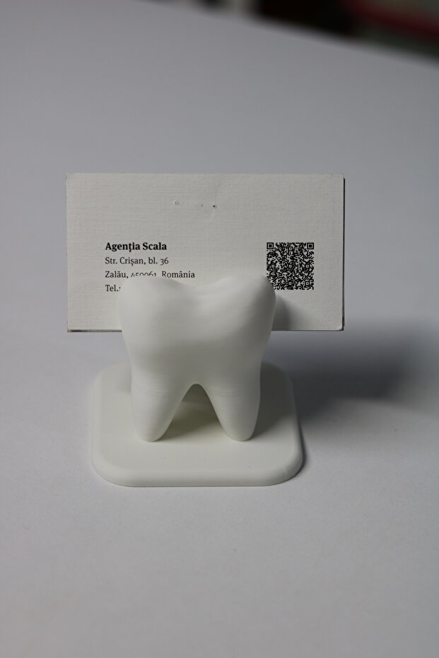 Dentist Business Card Holder Tooth Shaped 8X9 cm