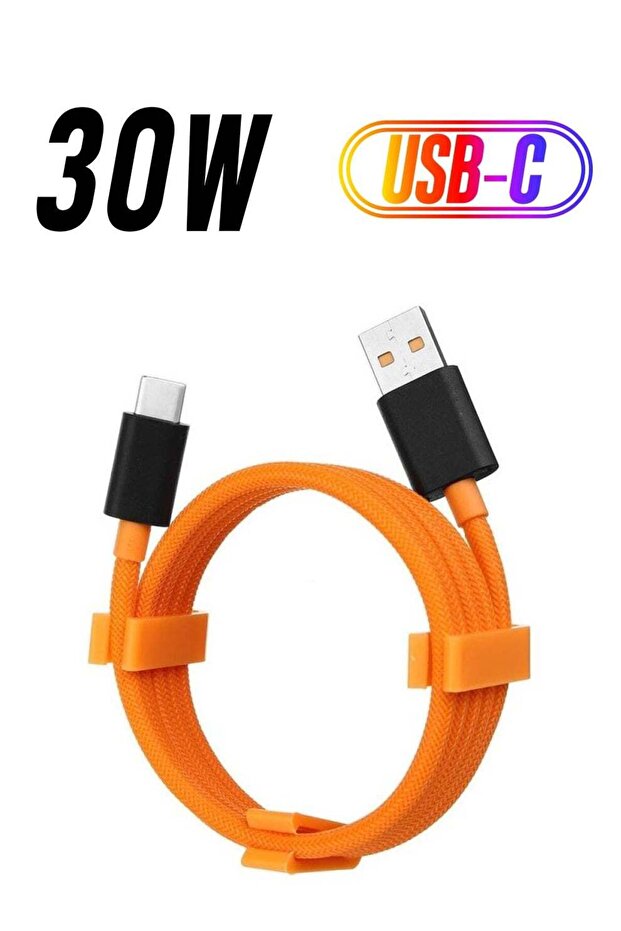 McLaren Fast Warp Charge 30W USB Type-C Cable 100cm Orange/Black