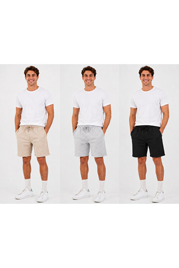 3-Pack Unisex Summer Comfortable Basic Shorts