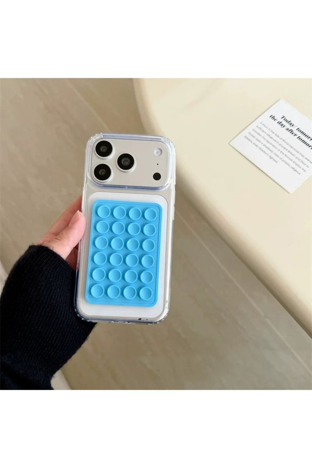 Compatible with iPhone 17 Pro Max / 18 Pro Max - Transparent Phone Case with Suction Cup Attachment - (1 Case + 1 Suction Cup)