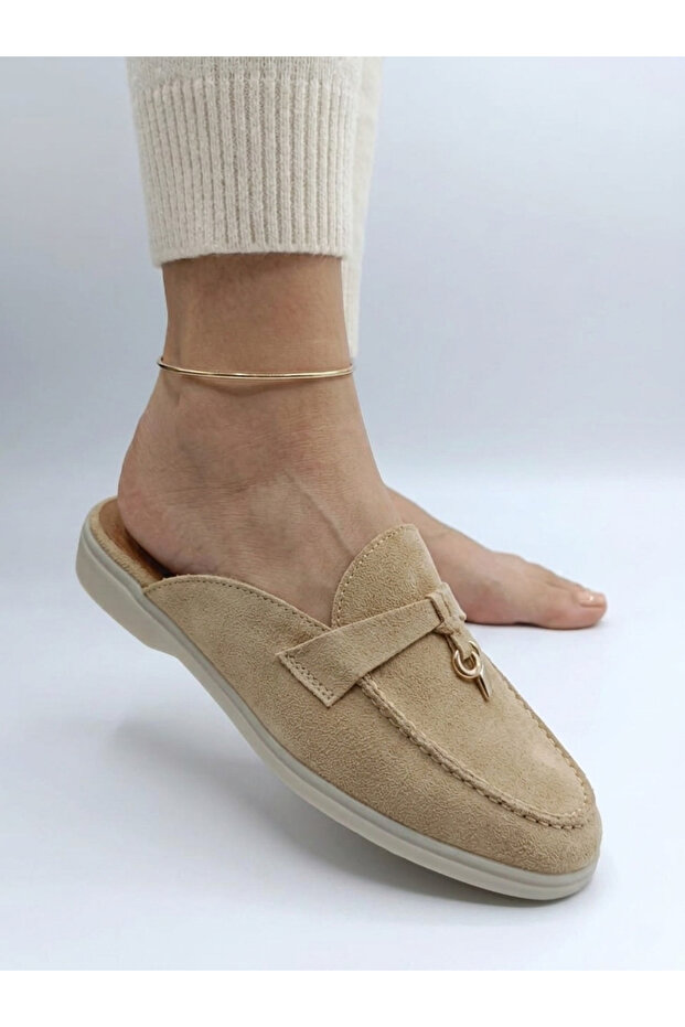 Genuine Leather Suede Sabo Women's Slippers