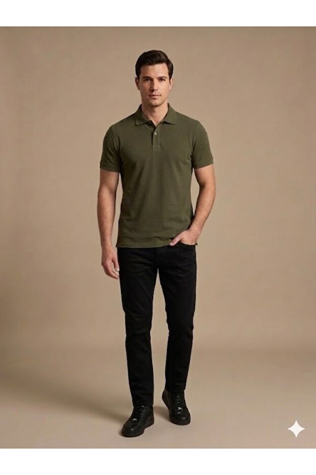 Men's Polo Neck Basic T-Shirt 1830