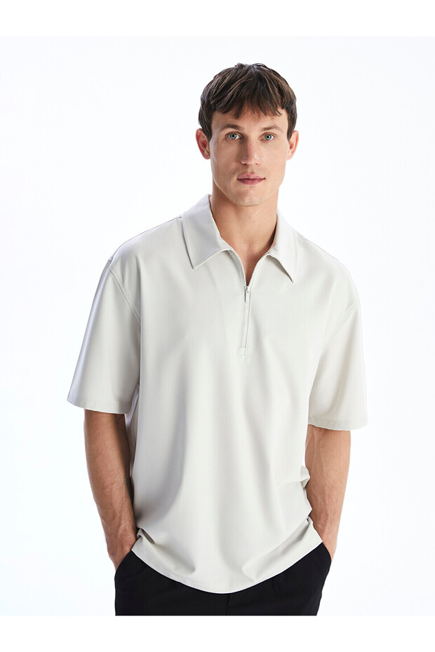 قميص رجالي بأكمام قصيرة من NEVAVM بتصميم Regular Fit