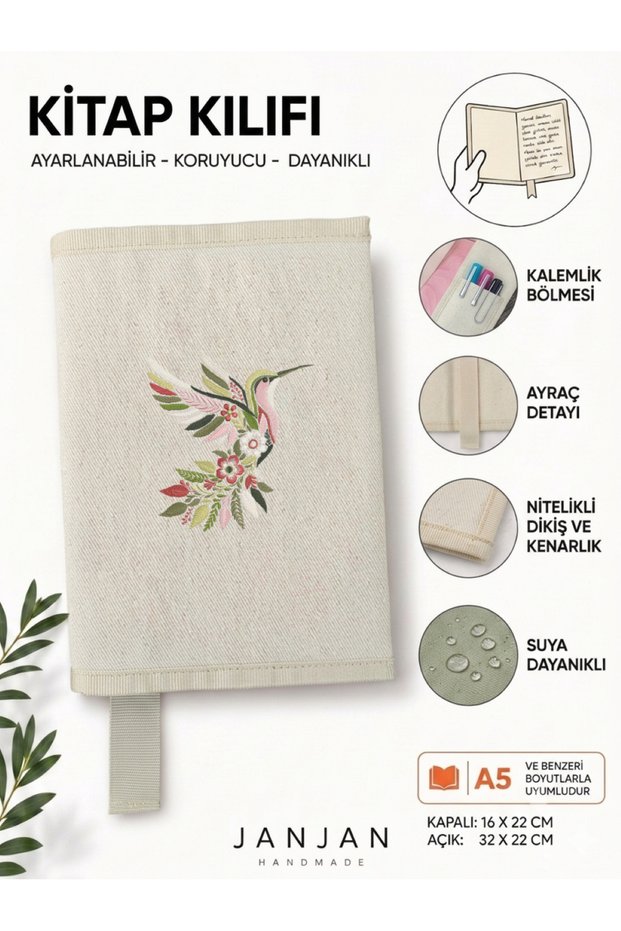 Natural Fabric Book Cover,Washable Book Cover,Book Protector,32X22 cm Book Protective Bag,Book Sleeve,Book Bag,Book Lover Gift,Organizer,Notebook Agenda Cover