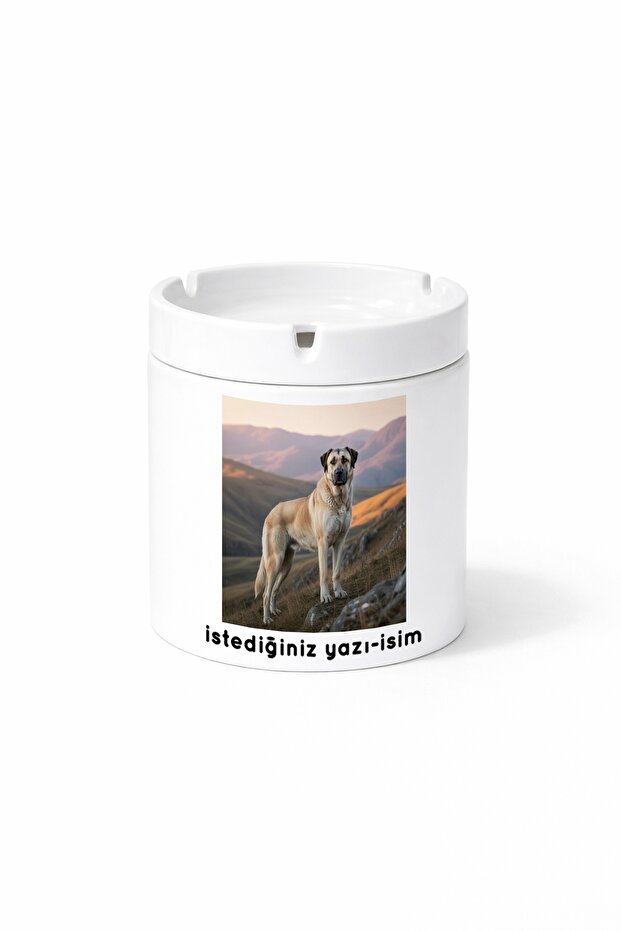 Animal Kangal Turkish Shepherd Dog Double Sided Printed Ashtray Ashtray Gift