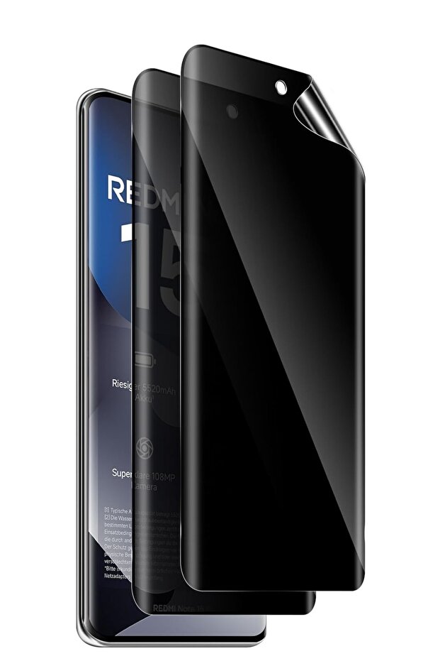 واقي شاشة Redmi Note 15 5G/4G Hayalet، طبقة جيلاتينية رقيقة تغطي المنحنيات، جيلاتين رقيق