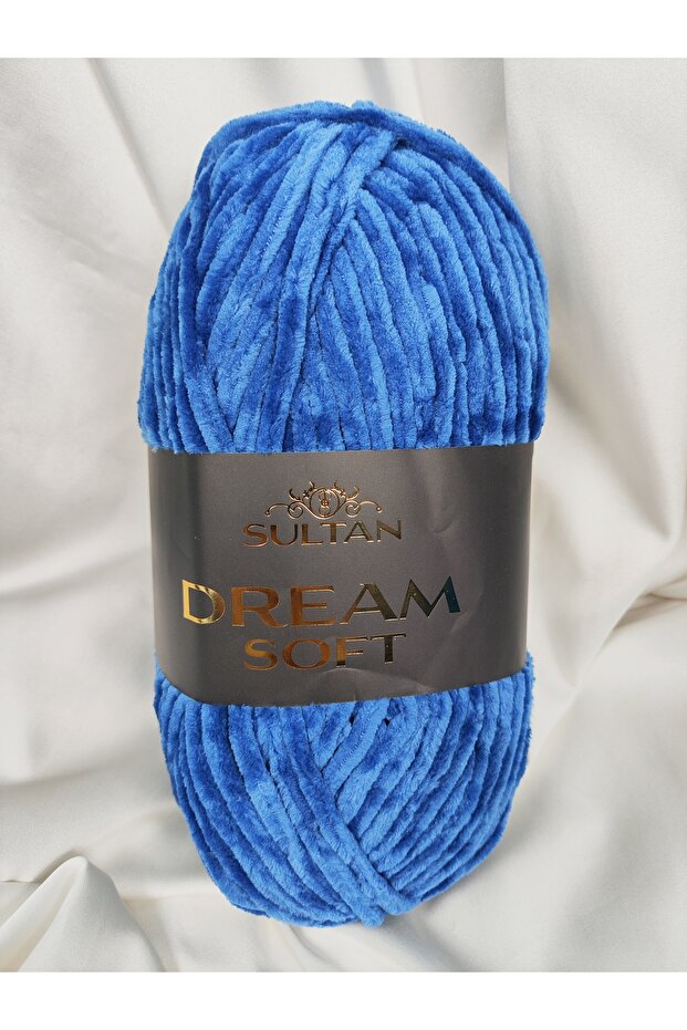 Dream Soft Velvet Denim Blue Hand Knitting Yarn 100Gr. 120 Meters. (1 Piece) - Color: 923
