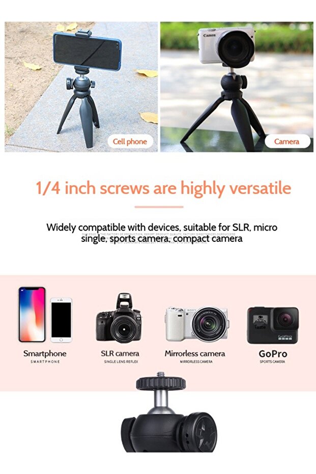 Mini Tabletop Triangle Bracket for Camera Phone Projector - 5