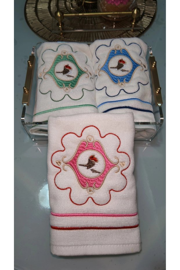 3 Colors Pip Studio Love Birds Series Compatible Pure Cotton Velvet Hand Towel 30X50Cm