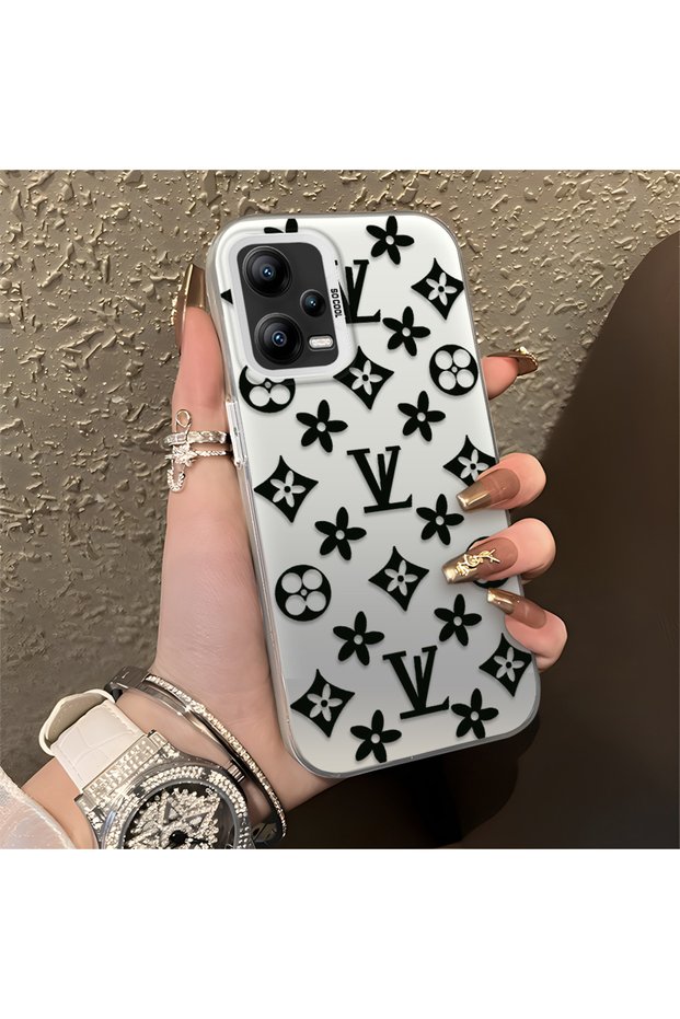Poco X5 5g Compatible Silicone Edge Hard Back Case Couple Phone Case Brand Patterned
