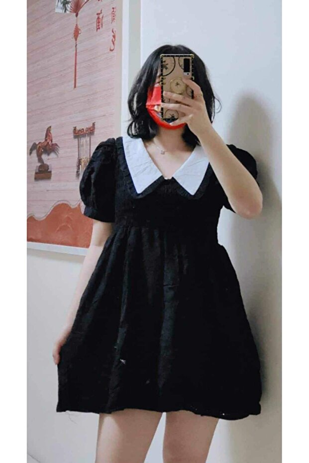 Eyelet mini dress