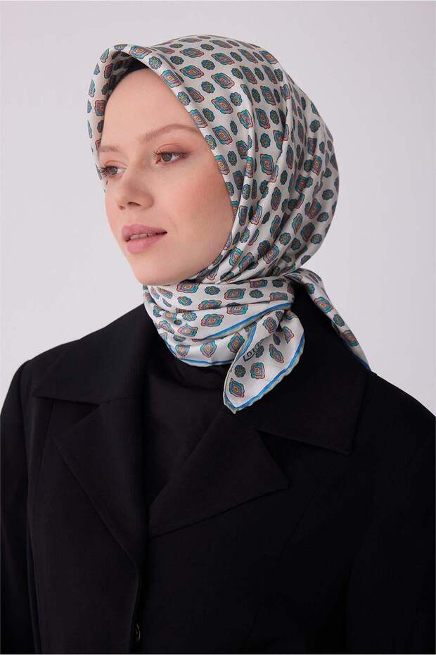 Ethnic Pattern Tivil Silk Scarf 4308 E26Ya4308D01-87
