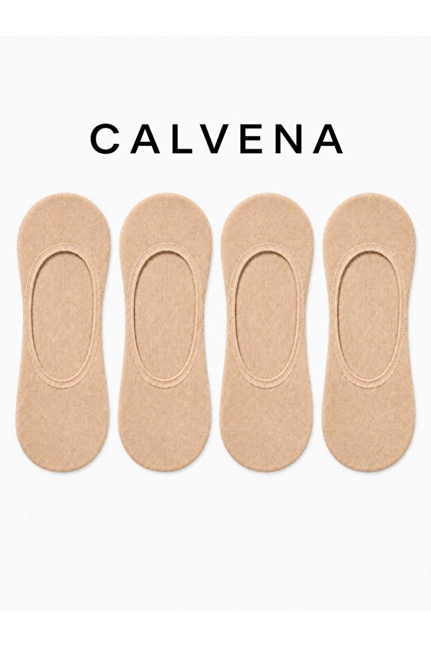 Women's 4-Piece Beige Color Premium Suba Socks