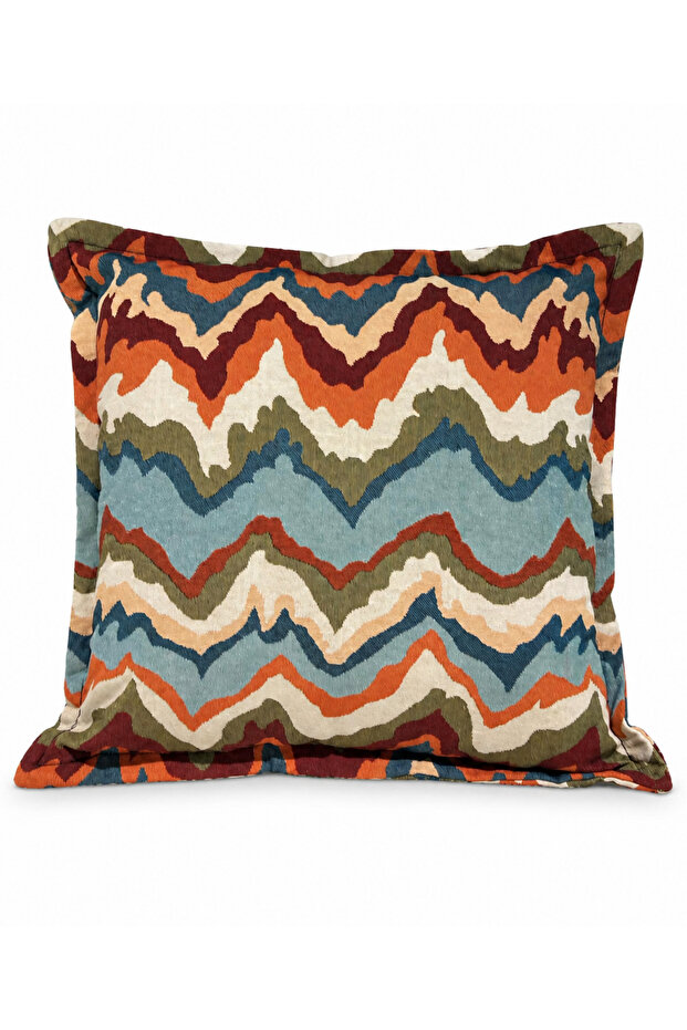 Zigzag Patterned Inner-Filled Throw Pillow - 2