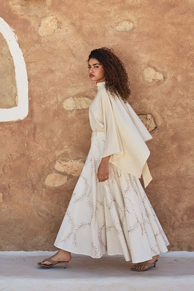 Ivy Embroidered Segmented Skirt
