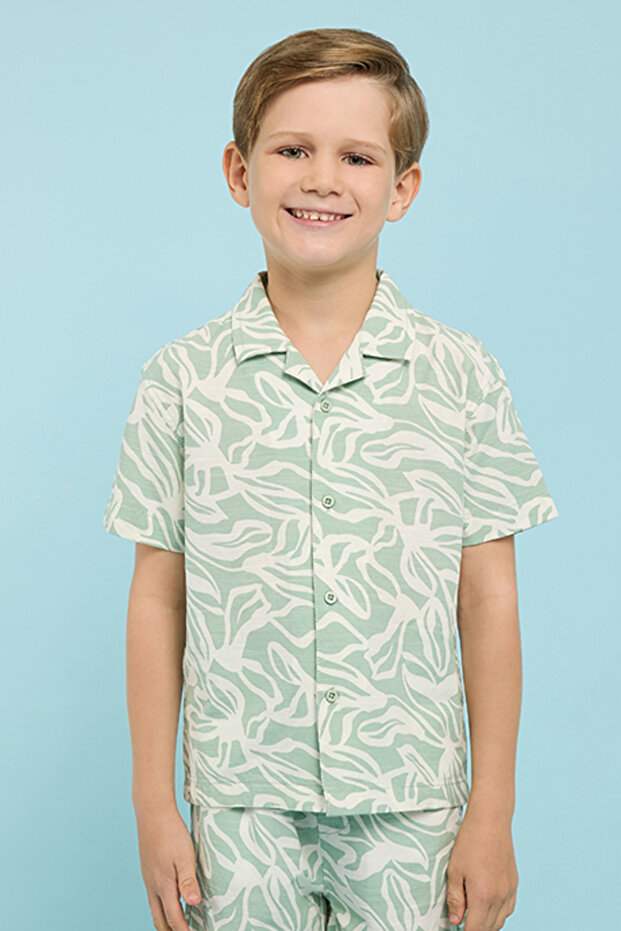 Patterned Shirt & Shorts Set - 5