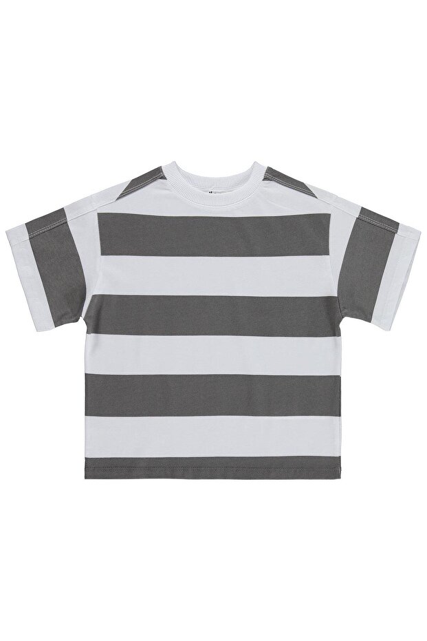 Basic Striped T-Shirt for 2-5 Years Old - Gray