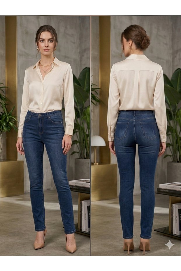 Jeans Snowblack Cotton Full Stretch Skinny Leg Trousers