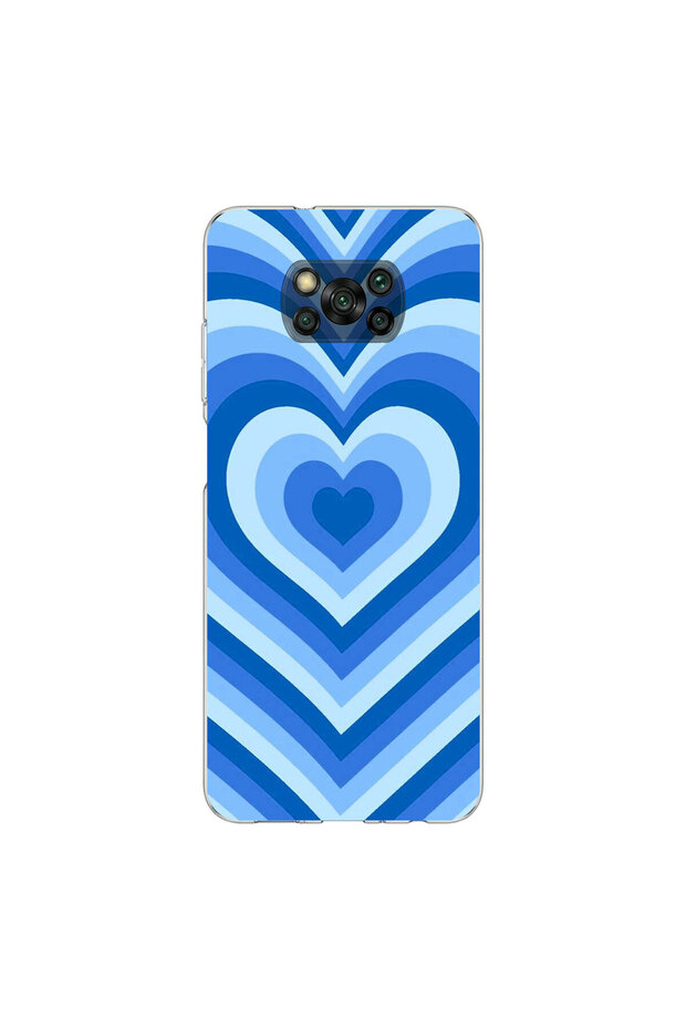حافظة شفافة متوافقة مع Poco X3 NFC بتصميم Heart 4