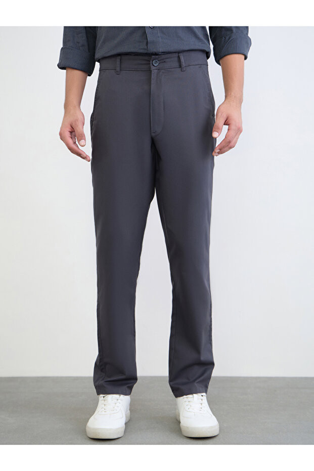 Men Regular Fit Solid Cotton Pants - 2