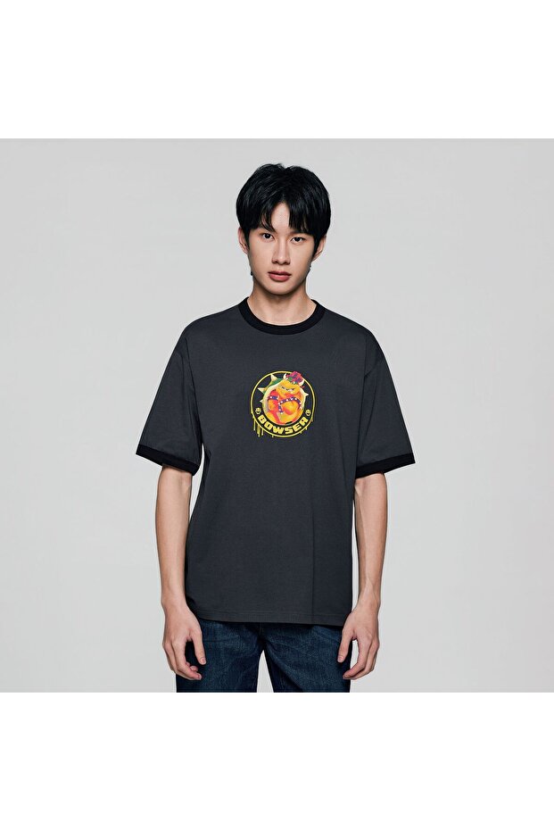 Men Relaxed Bowser Printed Cotton Tee