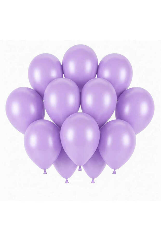 Lilac Color Latex Pastel Balloons (30 cm) - 12 Pieces