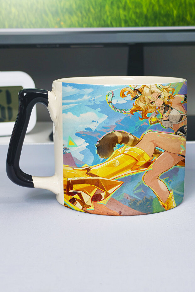 Xilonen Genshin Impact Printed Ceramic Luxury Mug (1 Piece) Special Black Handle Wave Handle V3D